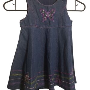 Embroidered‎ Butterfly Denim Dress Size 24m